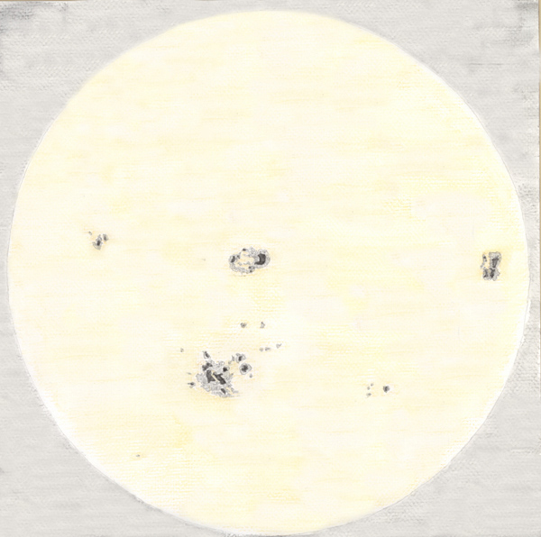 The Sun with Sunspot groups 484,486, and 488