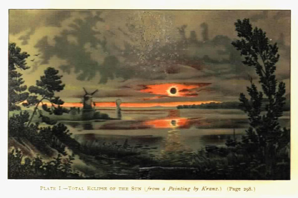 Solar eclipse sunset