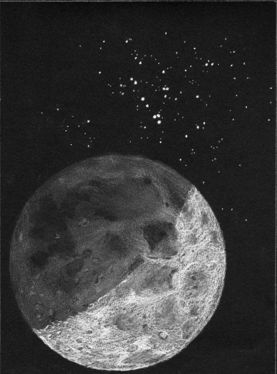 Moon and M44
