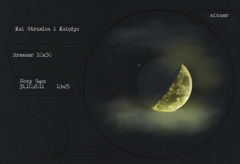 Moon and Xi Sagittarii