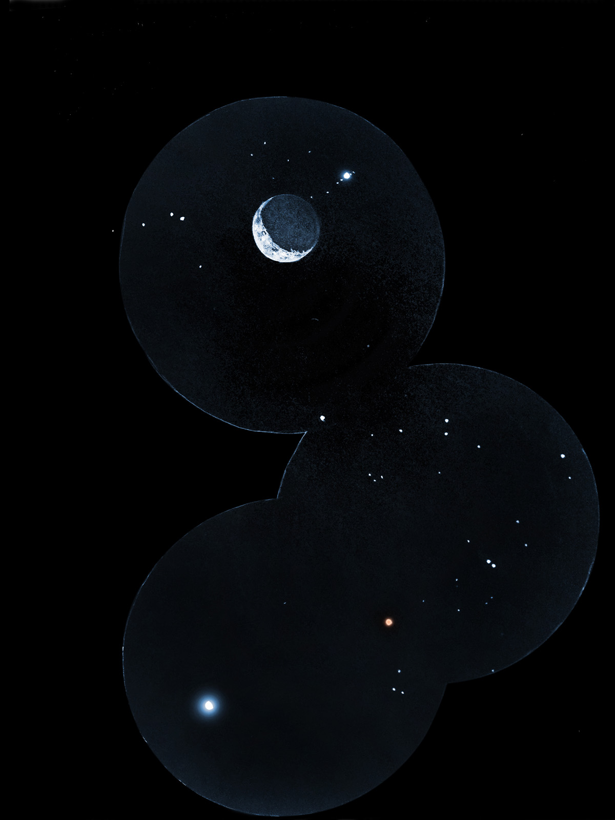 Conjunction - July 15, 2012 - Venus, Jupiter, Moon, Aldebaran, Pleiades and Hyades
