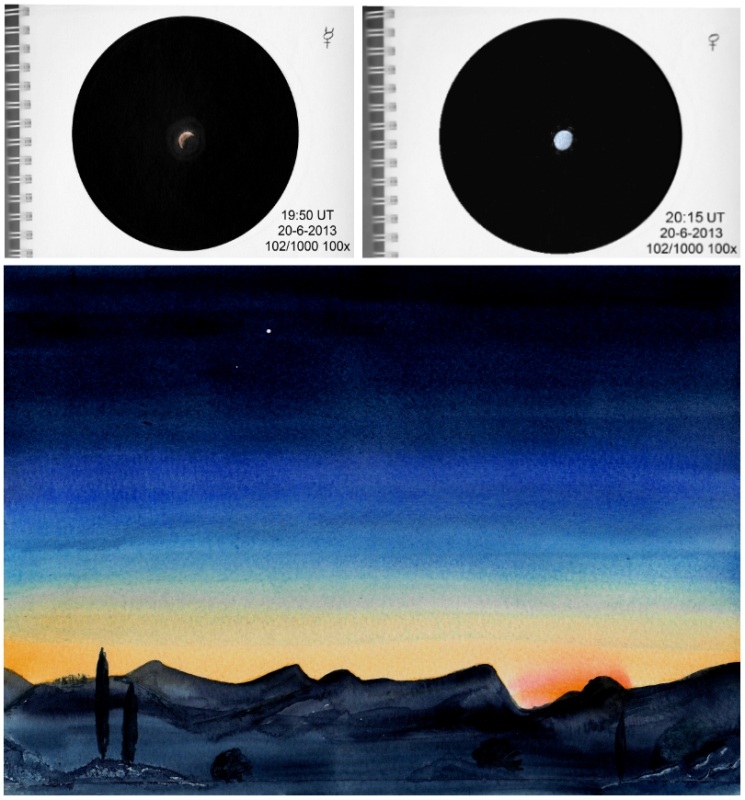 Mercury and Venus Conjunction - June 20, 2013