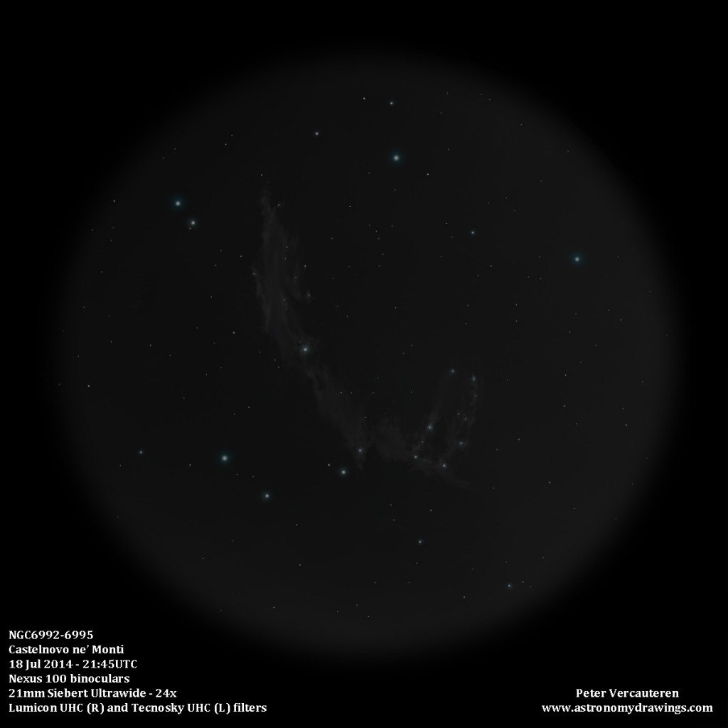 The Veil Nebula, NGC 6992 and NGC 6995 