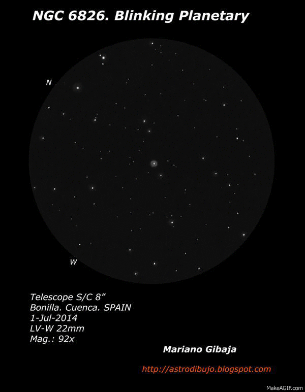 NGC 6826, The Blinking Planetary - planetary nebula