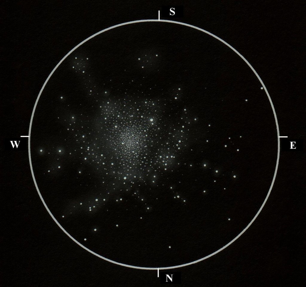 Messier 22, a large globular cluster in the constellation Sagittarius