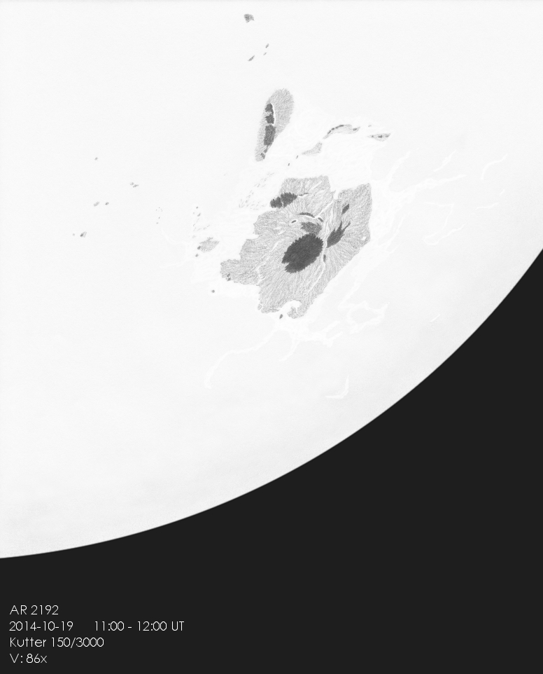 Sunspot group Active Region 2192 - October 19, 2014