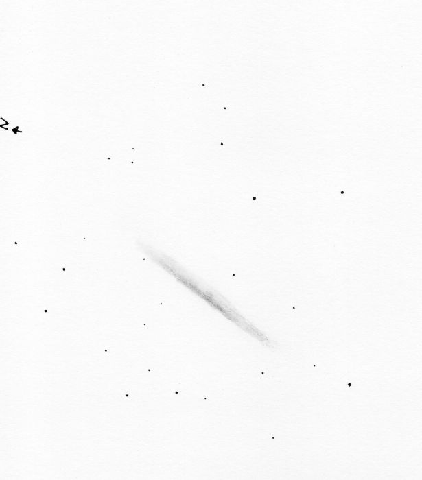 Original positive sketch of NGC 5907