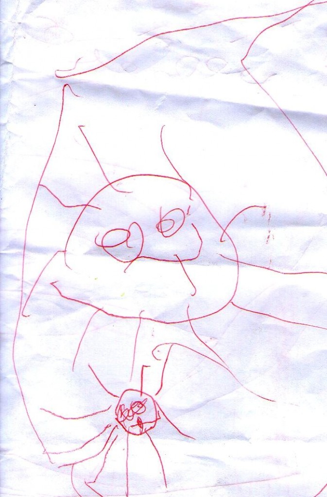 "My Two Suns" a drawing of the Sun by three and half year old Eugenia Castagna - December 30, 2014 